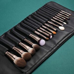 What are makeup brushes made of