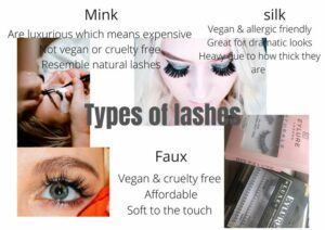 What are false eyelashes made of