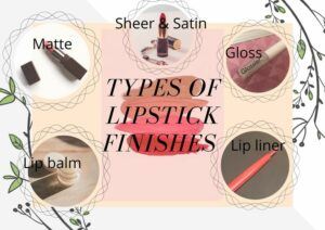 Different types of lipstick finishes